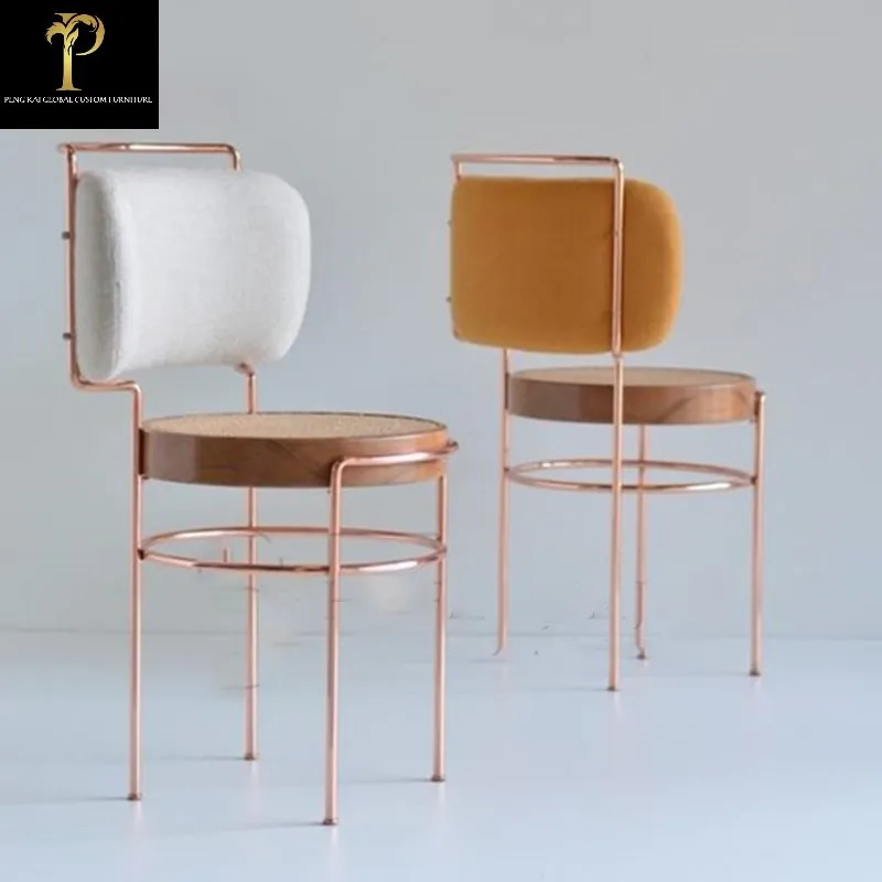 

Fashion new dining chair modern designer hotel cafe creative fabric back high bar chair