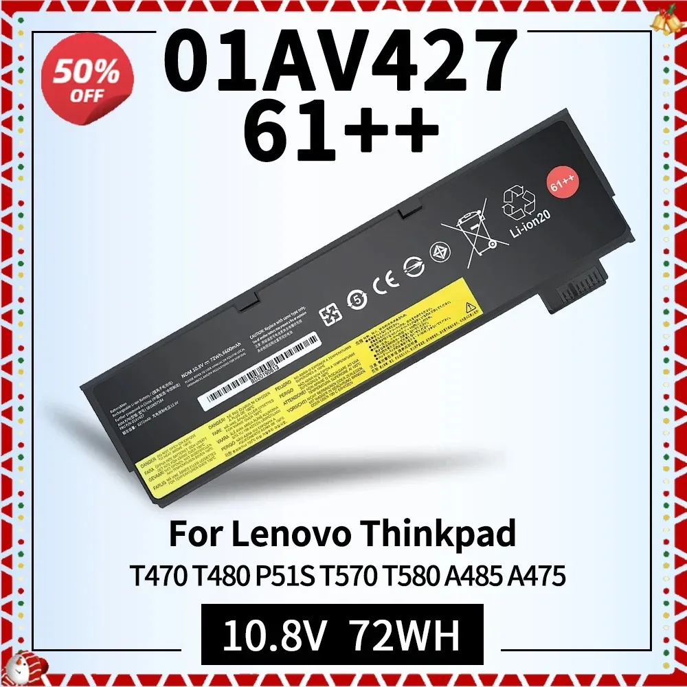 01AV427 01AV492 61 ++ аккумулятор совместимый с Lenovo Thinkpad SB10K97597 T470 T480 P51S T570 T580 A485 A475 Series 01AV425