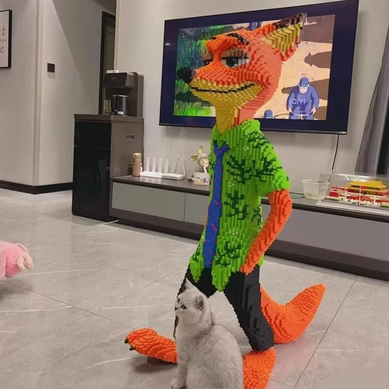 MINISO Зоотопiя Ник Вайлд Джуди набор блоков 100 см