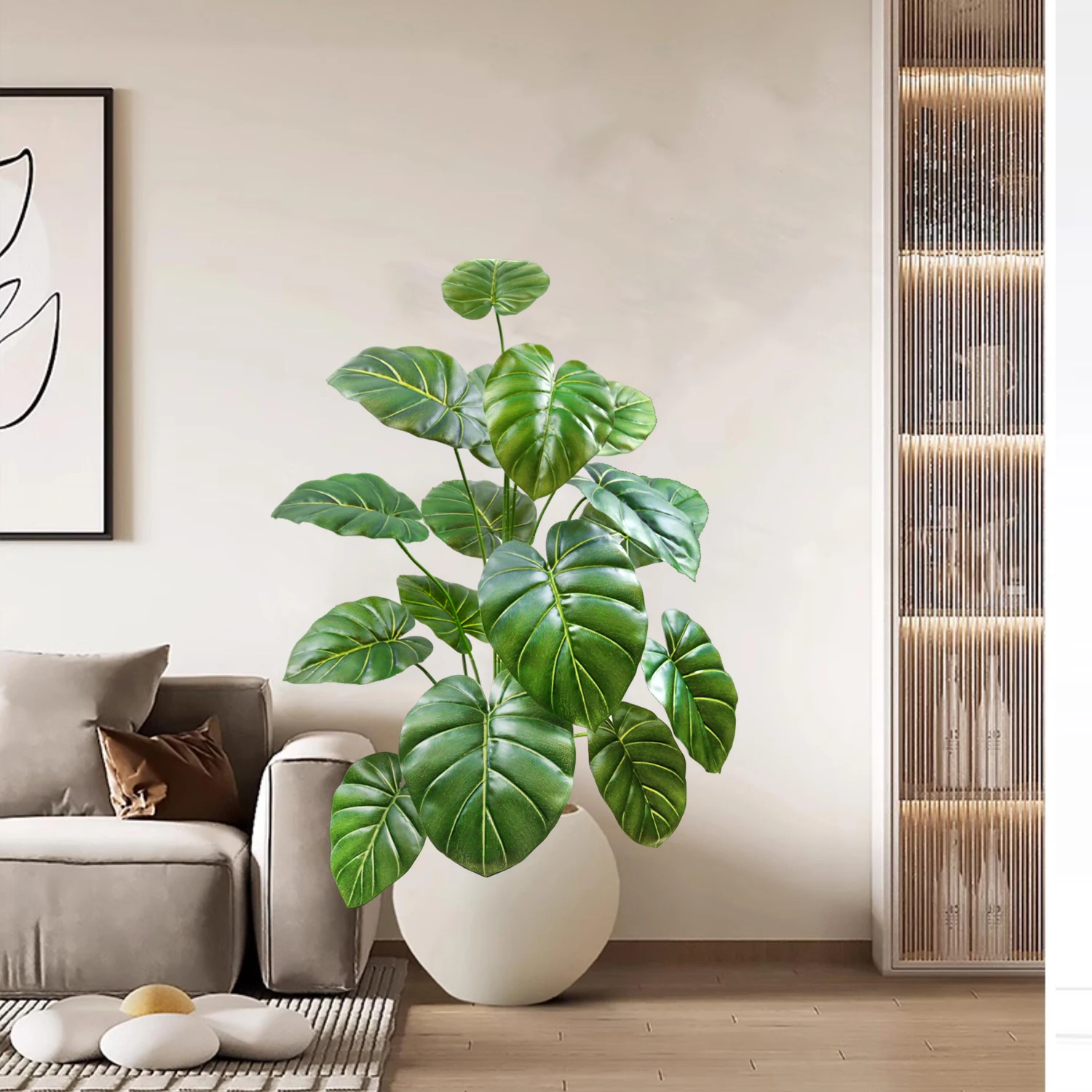 Искусственное украшение дерева монстеры 100 см пластиковые карнавальные листья