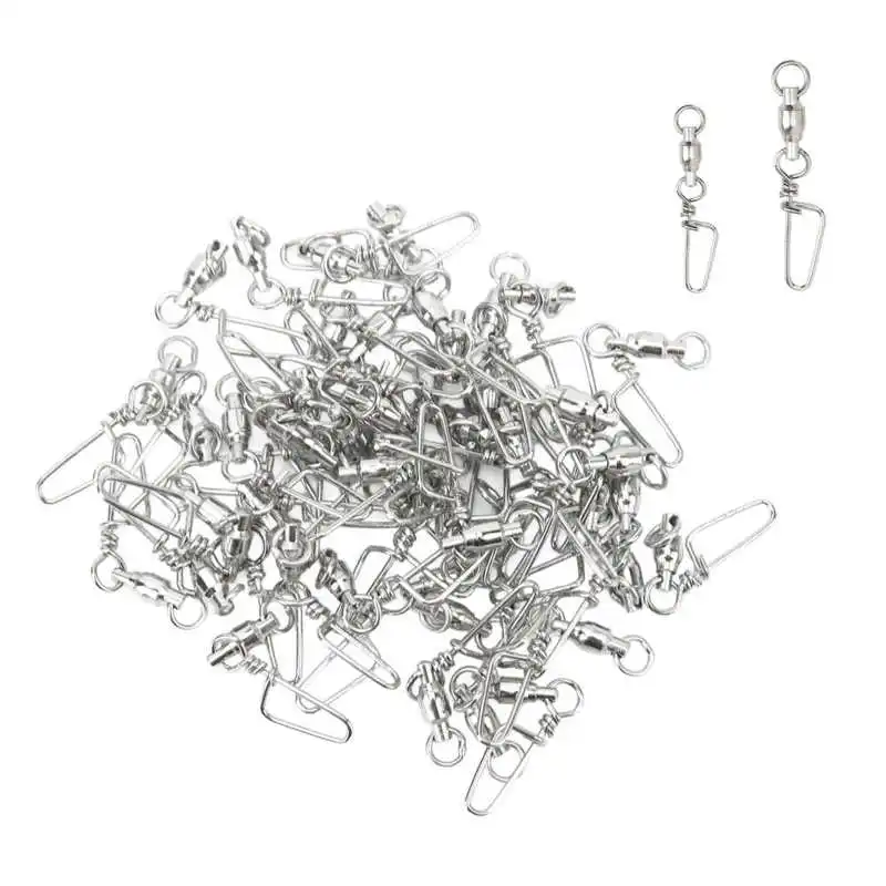 

Ball Bearing Swivels Set Fishing Snap Swivels High Strength for Offshore