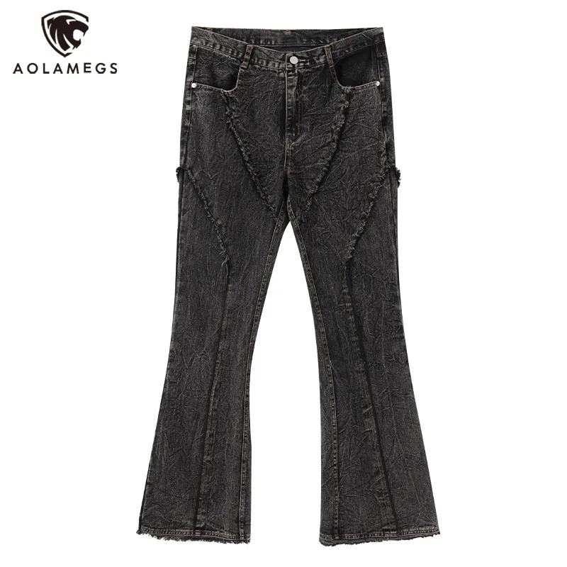 

Мужские и женские джинсы из микрофибры High Street Row, однотонные потертые джинсы на пуговицах, универсальные