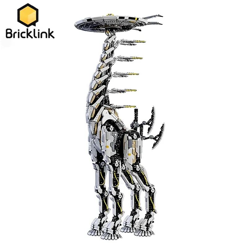 Фото Идеи Bricklink, игра Horizon, с длинным воротником, зверь, Tallneck Dawns Thunderjaw, зуб, механические строительные блоки монстра, детские игрушки, подарок №1