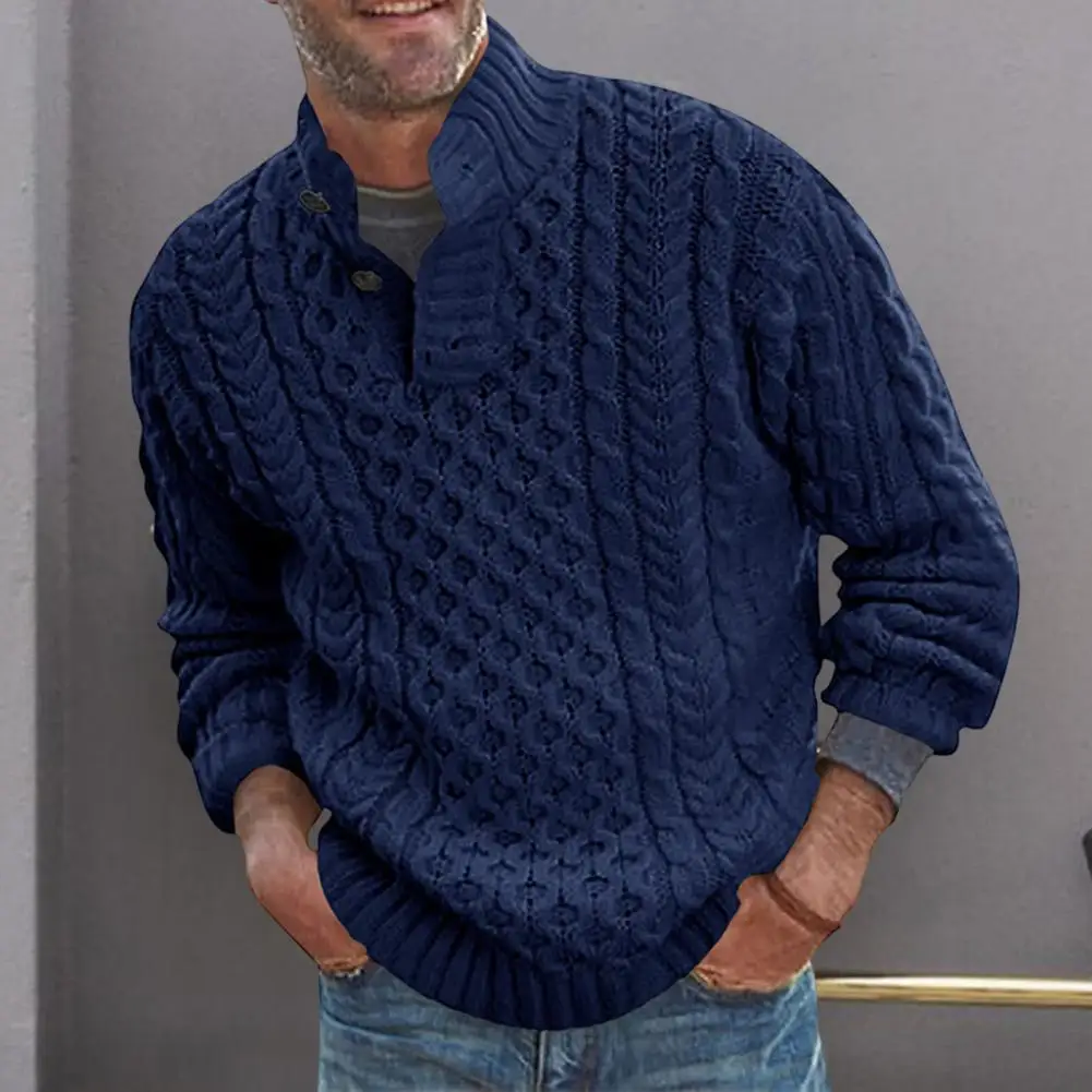 

Anti-pilling Stylish Wear-resistant Spring Sweater Thick Autumn Sweater Solid Color for Home