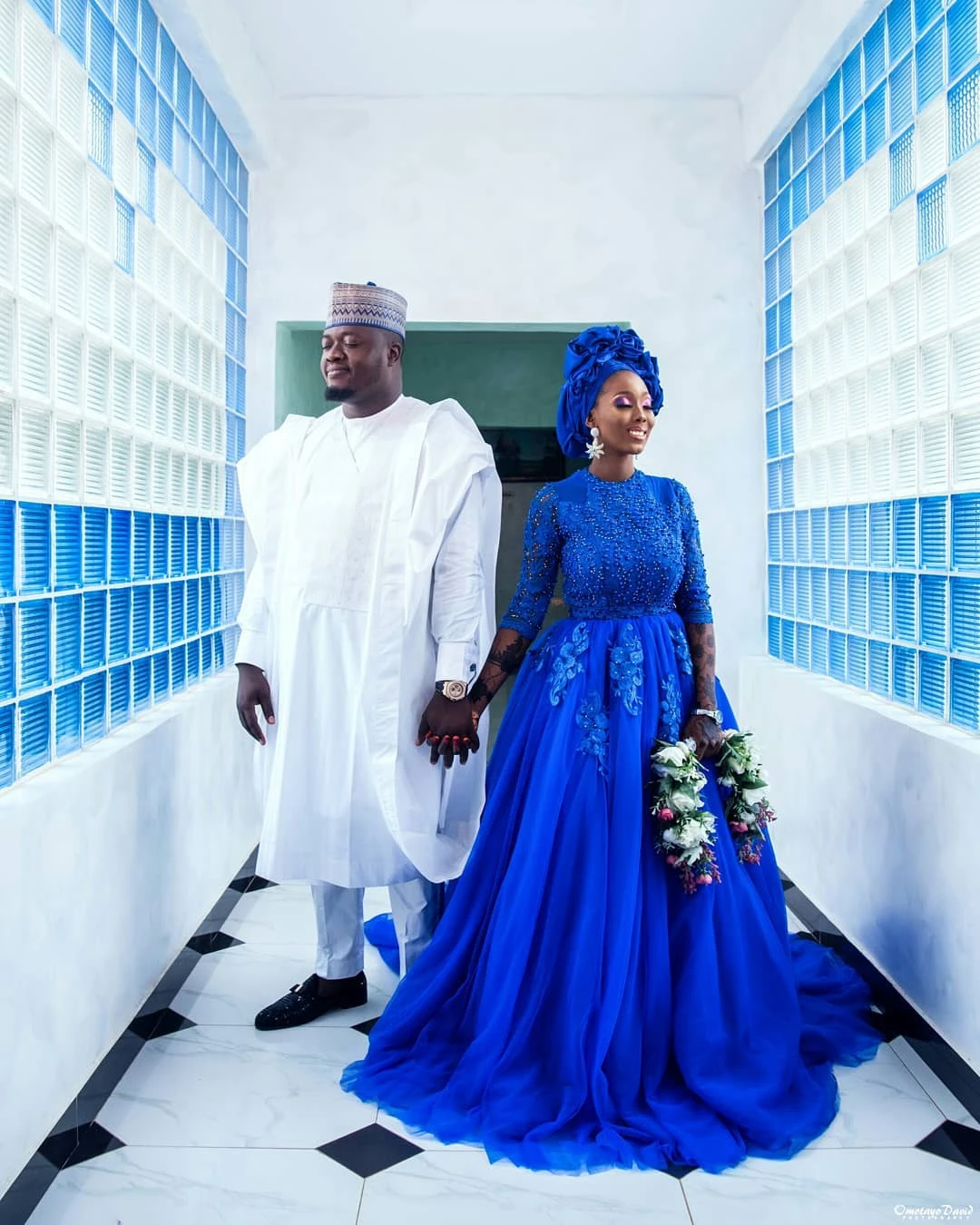 

Роскошное синее мусульманское свадебное платье с кружевом с высоким воротом и рукавом до локтя африканские арабские свадебные платья 2022 ТР...