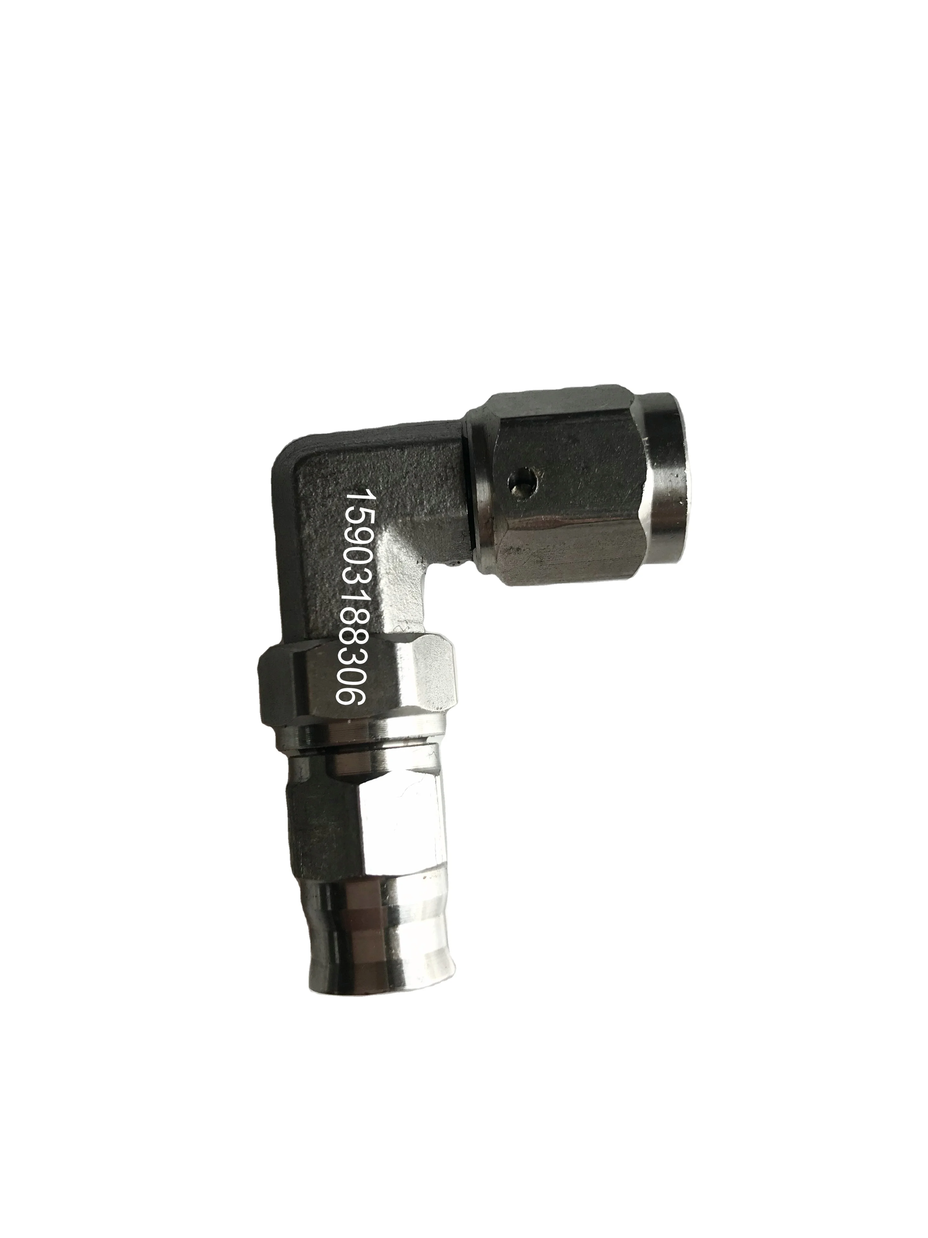 

high quality stainless steel material forged PTFE brake hose swivel fittings AN3 to AN3 90 degree fittings