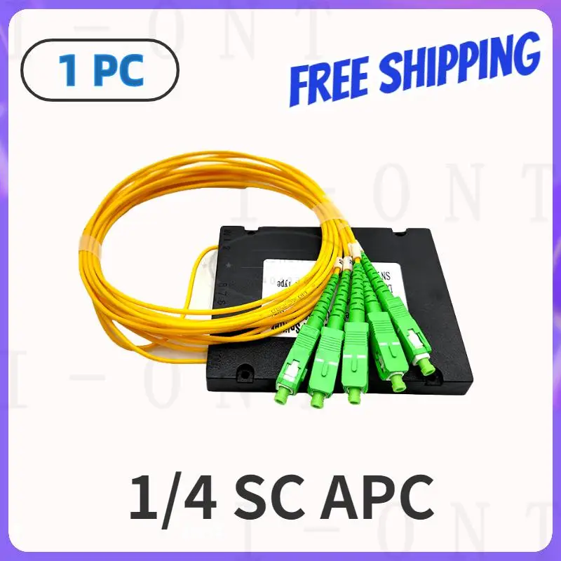 

Free Shippping 1X4 SC /APC Fiber Optic FTTH Splitter FBT Optical Coupler 1:4 SC APC Singlemode simplex PLC optical splitter