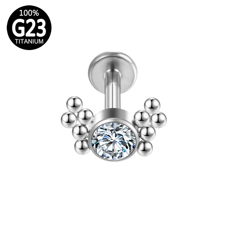 Серьги-гвоздики в виде Козелка кристаллов G23 |