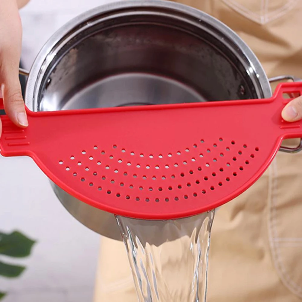 

Hot Sale Multifunction PP Material Cooking Tool Fun Shape Pot Drain Pan Strainer Liquid Drainer Kitchen Colander Strainer