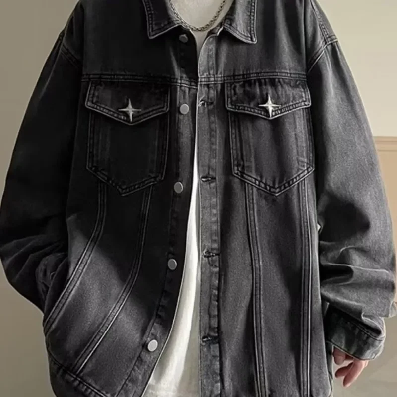 Универсальная джинсовая куртка для мужчин Новинка осени 2023 модный брендовый топ