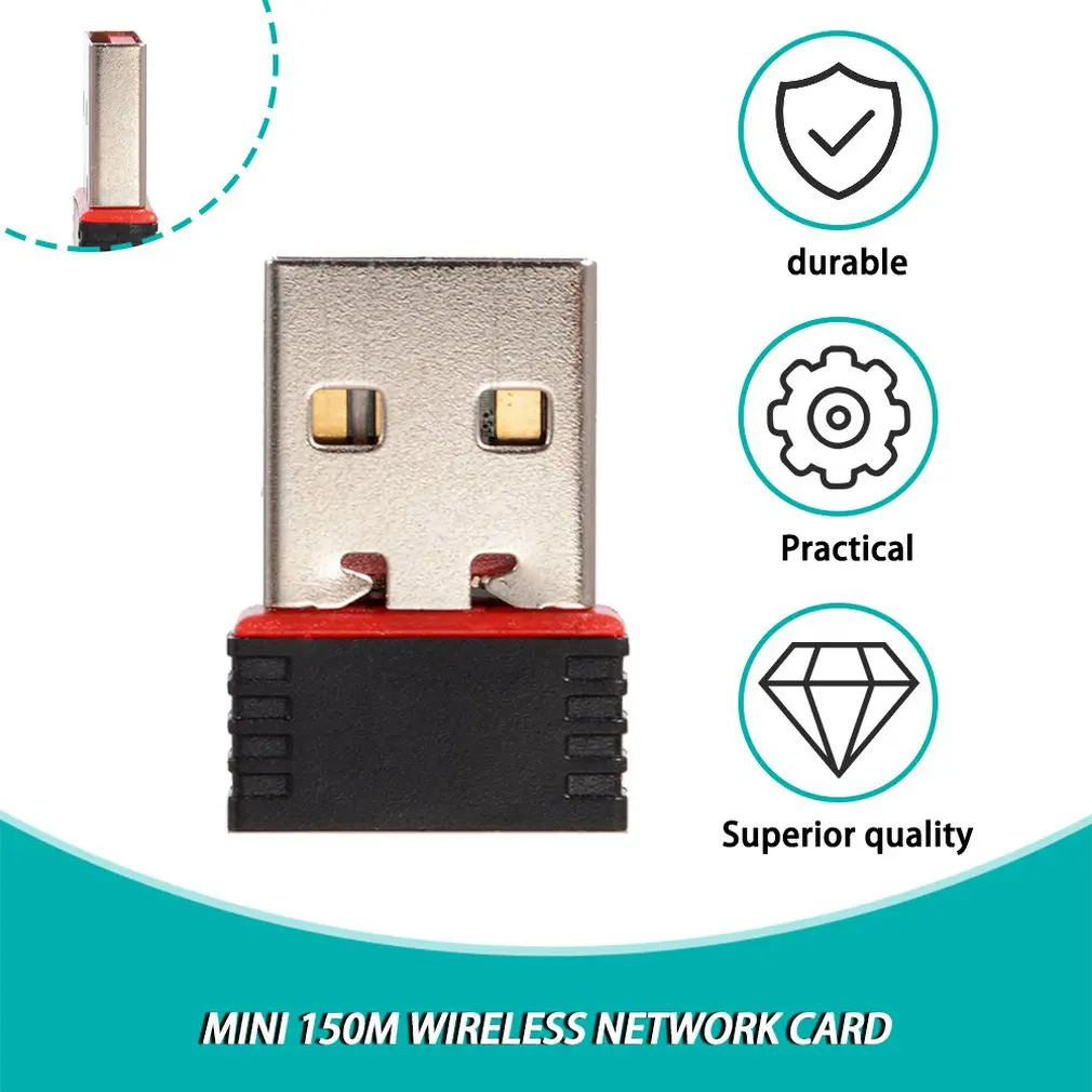 

Mini 150M 150Mbps Network Card Wireless 2.4G Wifi Adapter WLAN USB2.0 2dBi 802.11n/b/g Receivers for Tablet/PC/TV Box/CCTV