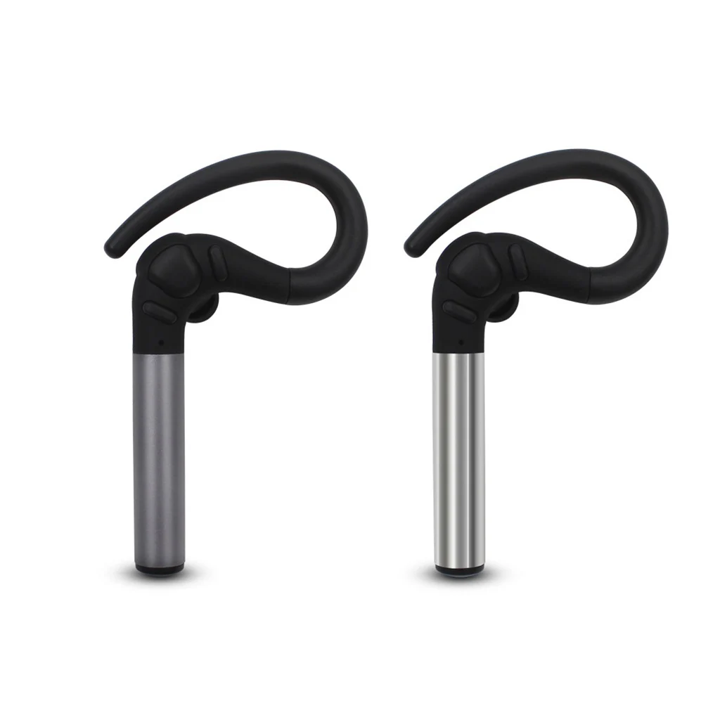

Portable Sports Gaming Earphones Hanging Earphones Mic Earphone Headset Gray Silver With Mic Hifi for Business Meeting
