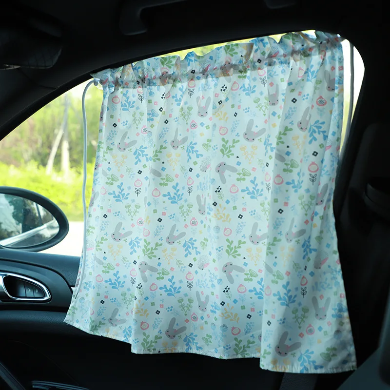 Universal Car Sun Shade Cover UV Protect Curtain Side Window Sunshade Cover  Suction Cup Retractable Light Blocking Artifact images - 6