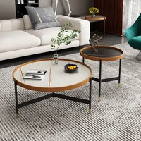 Modern Marble Office Coffee Tables Dining Round Coffee Tables Bistro Sectional Living Room Furniture Mesas Home Furniture AA50CT