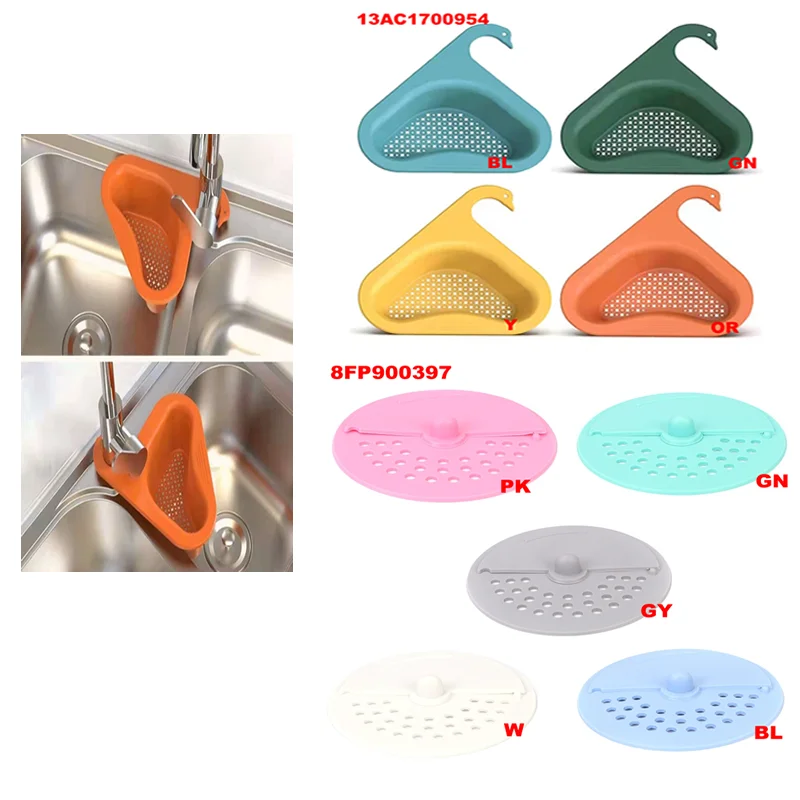 

Kitchen Sink Strainer Basket Fruit Vegetable Drainer Sponge Rack Drain Filter for Leftovers Soup Garbage