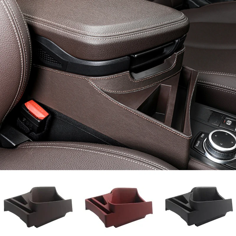 

Car Central Seat Armrest Box Console Storage Tray Container Organizer For BMW X1 X2 F48 F49 F39 2016-2022 Interior Accessories