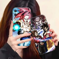 japanese anime dragon ball phone case for samsung galaxy s20 s20fe s20 ulitra s21 s21fe s21 plus s21 ultra liquid silicon black
