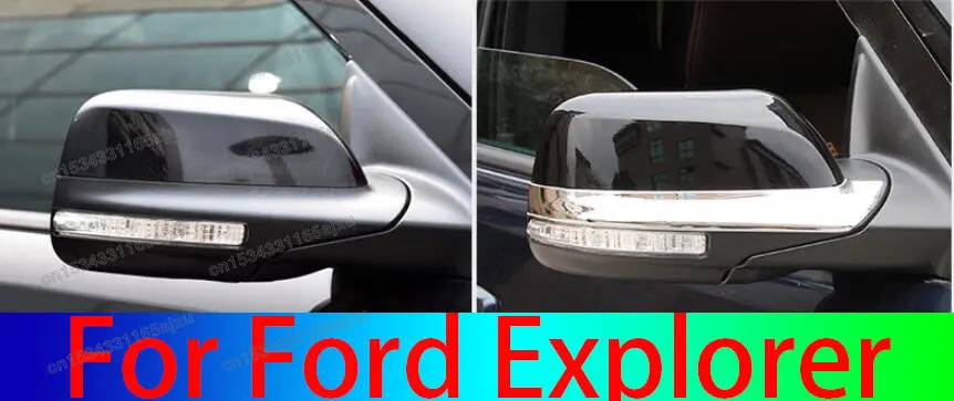 

Car styling for Ford Explorer 2011 2012 2013 2014 2015 2016 2017 2pcs ABS Chrome side mirrors anti-rub decoration trims