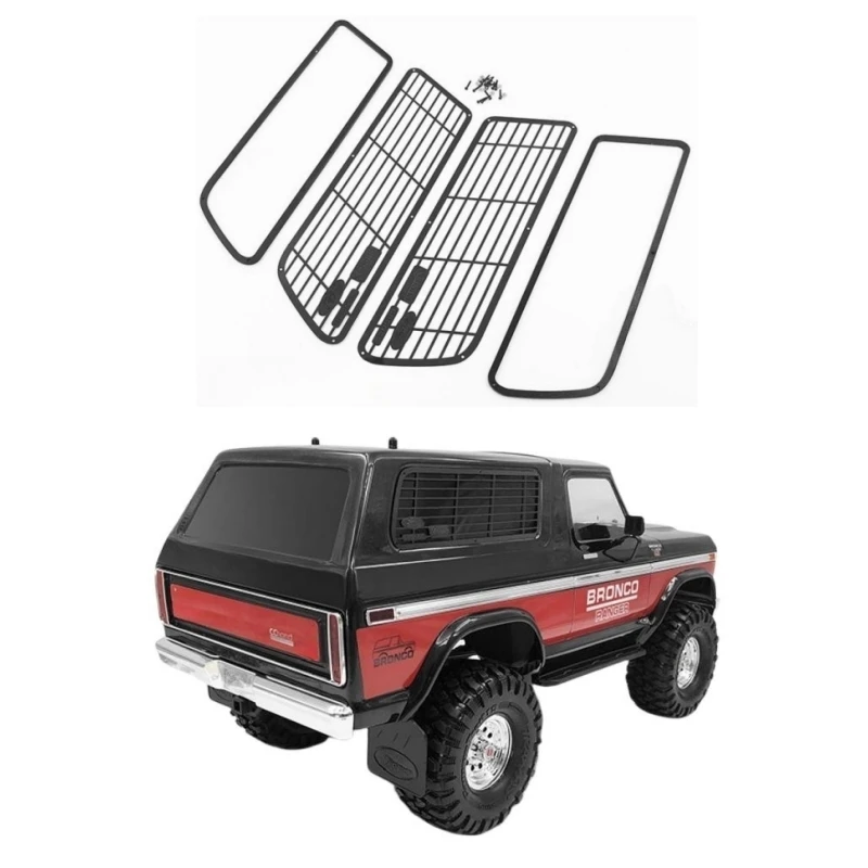 1/10 RC Rock Crawler Truck TRX-4 Ford Bronco Ranger XLT Upgrades Metal Side Windows Guard