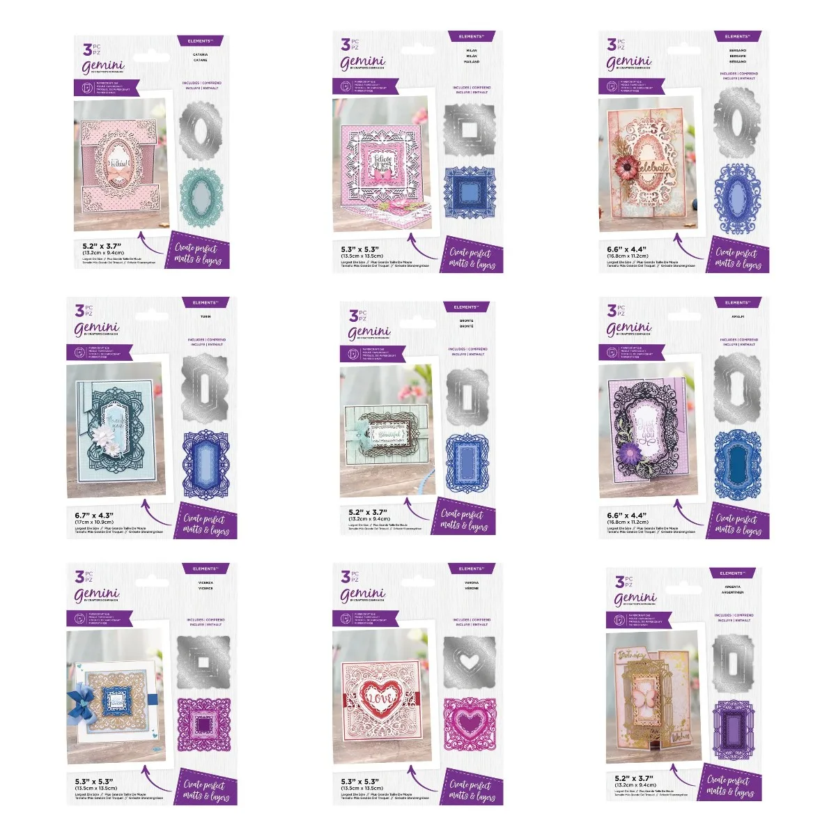 

New Valentines Turin Bergamo Bronte Heart Square Oval Rectangle Circle Shape Plate Cutting Dies Diy Craft Paper Crad Decor Molds