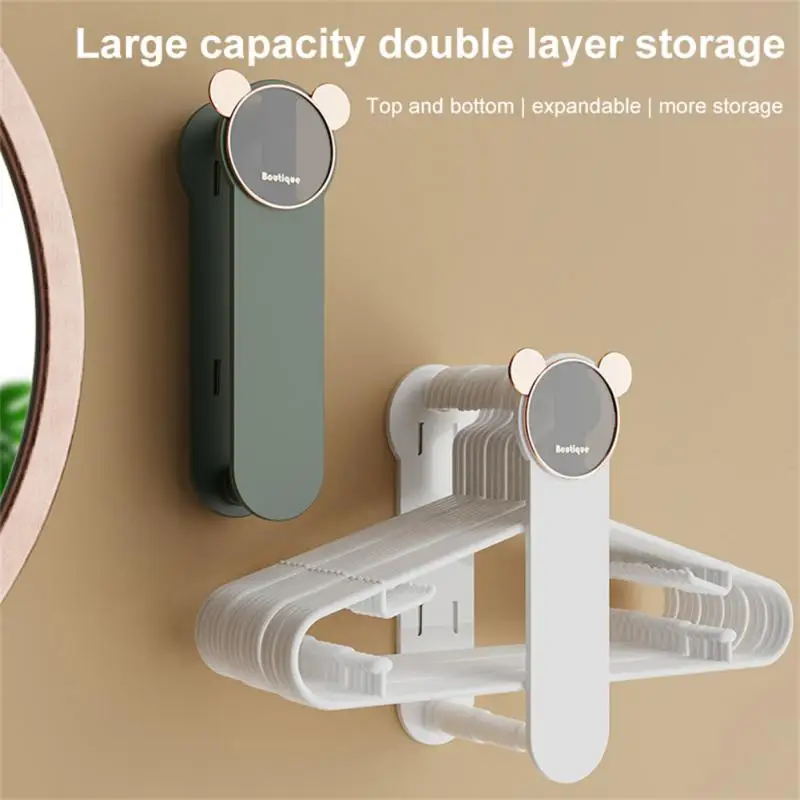 

Wall-mounted Kids Room Drying Racks For Bathroom Kitchen No Punching Children Storage Hanger Closet Organizer For Clothes