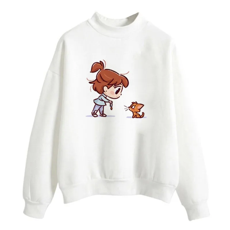 

Kawaii Cartoon Princess Funny Pullovers Clothing Women Fashion Trend Female Casual Sweatshirts Korean Women's Hoodie O-neck Tops