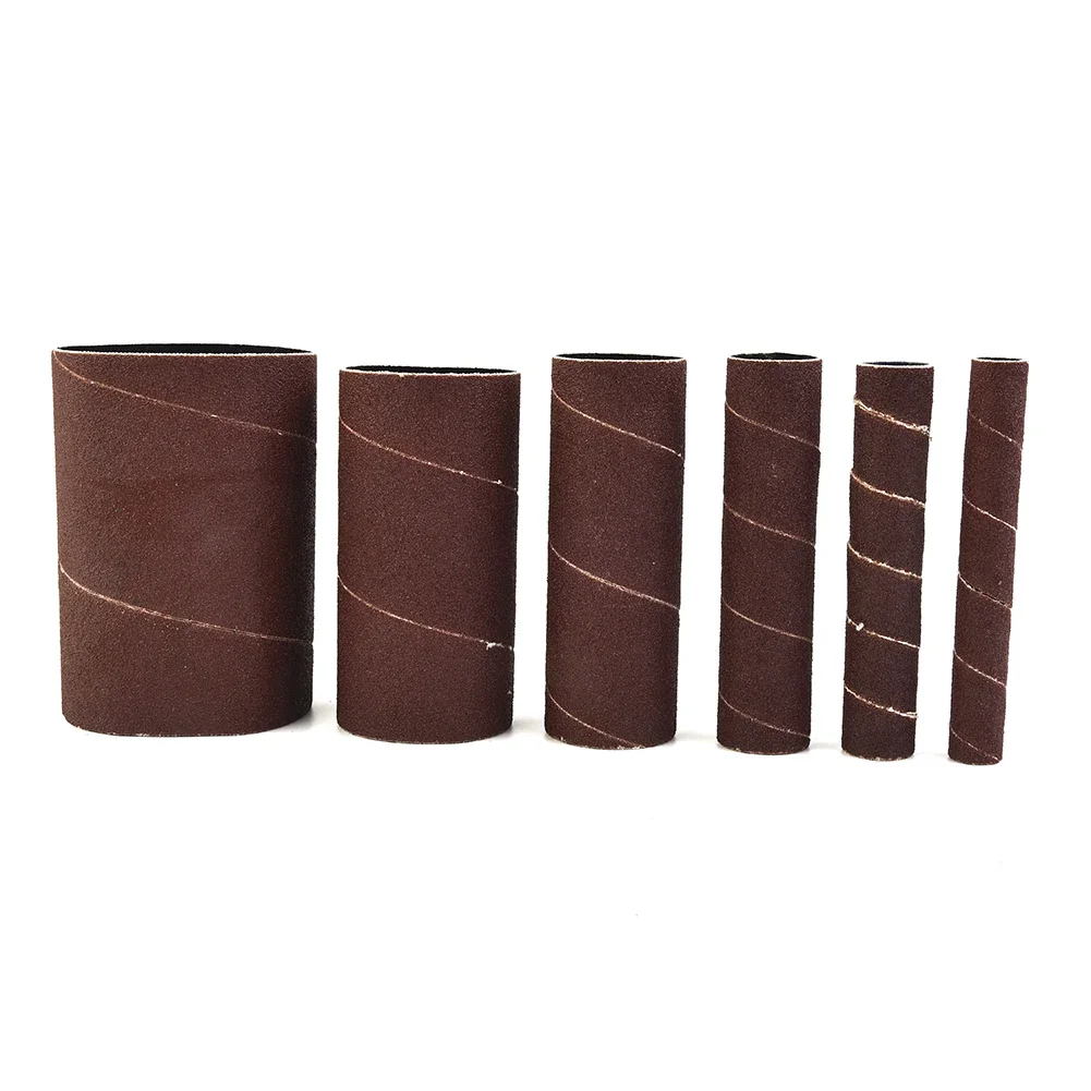 Набор шлифовальных барабанных втулок 6 шт. 115 мм высота 12-80 зернистость 80/120 для