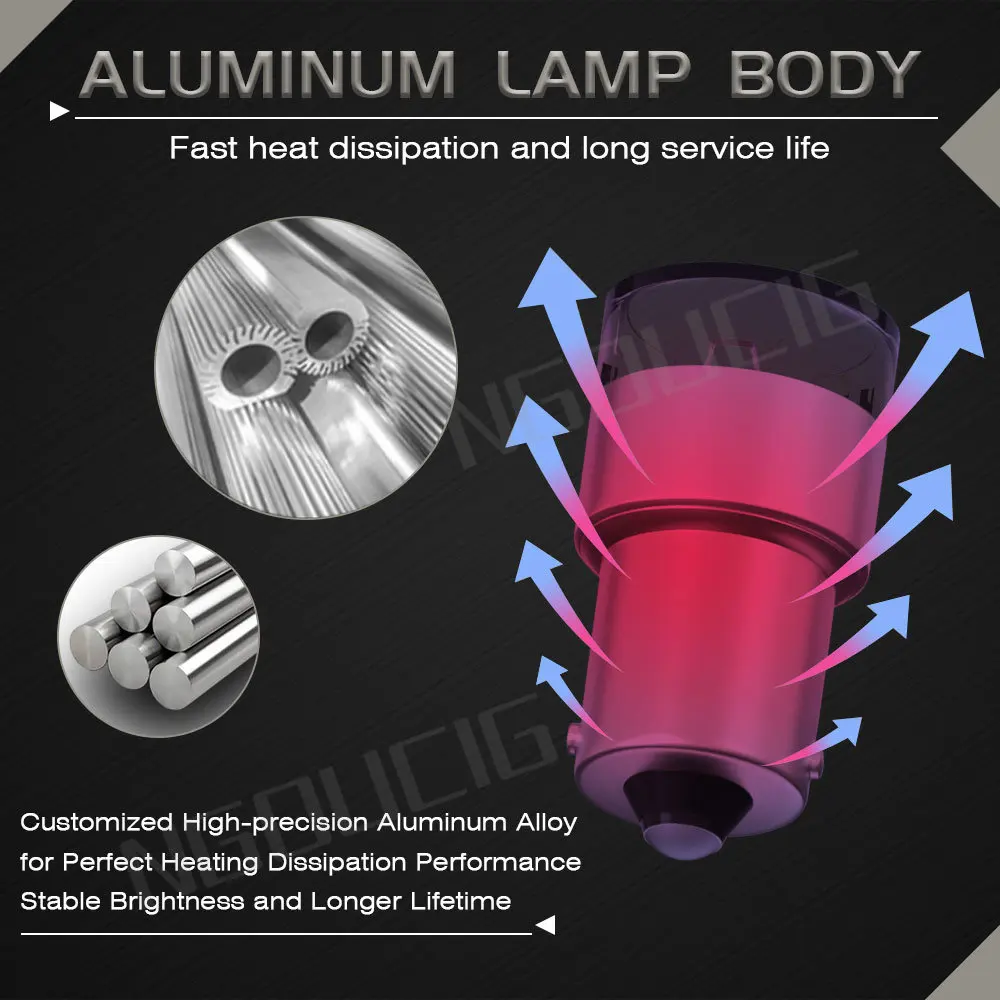 NGOUCIG 4 шт. 12В 24В Светодиодная лампа 1156 T20 1157 7443 P21W BAY15D Flash BA15S P21/5W R5W красный