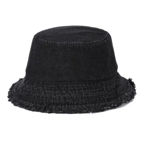 Хлопковая летняя Панама в стиле Боб, Стильная джинсовая складная шляпа от солнца Y2K для рыбалки, для путешествий, для улицы, женская