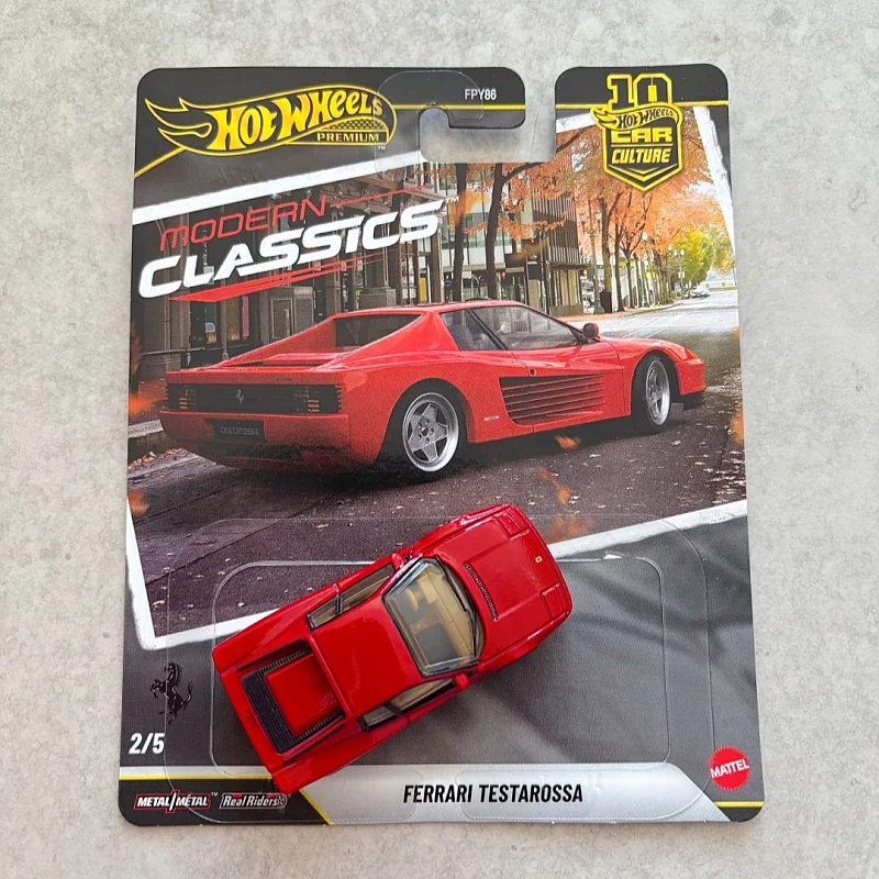 Фото Коллекционная модель Hot Wheels Car Culture Modern Classics: Ferrari Testarossa 1987 года, литая, ретро-гоночная, FLF56, подарок для автолюбителей №2