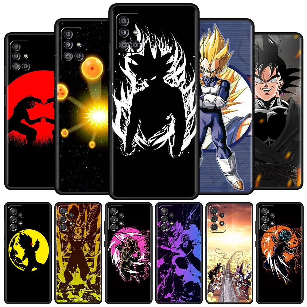 

Black Celular Case For Samsung Galaxy A51 A52 A71 A21s A12 A72 A50 A31 SmartPhone Estuche Funda A22 A02s Sac Find of Dragon Ball