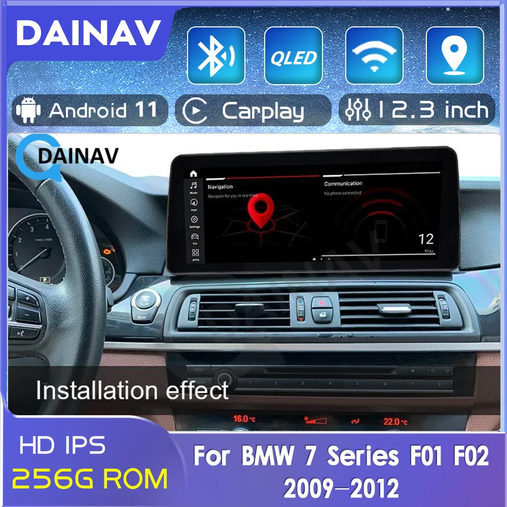 

Автомобильный радиоприемник 256G 12,3 дюймов Android 11,0 для BMW серий 7 F01 F02 2009-2012 GPS-навигация мультимедийный плеер стерео головное устройство