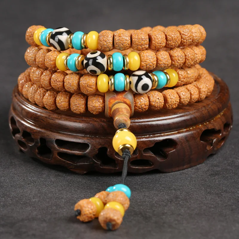 

Natural Nepal King Kong Bodhi 108 Beads Rosary Bracelets For Women Men Tibetan Buddhist Meditation Healing Jewelry Wholesale