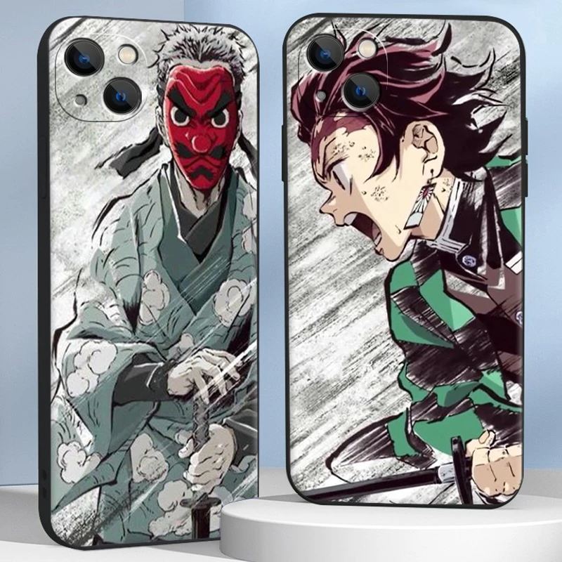

Demon Slayer Japanese Phone Case For iPhone 13 12 11 Pro Max 12 13 Mini XS XR Max 8 7Plus 6 Plus SE 2020 Funda Coque Back Cover