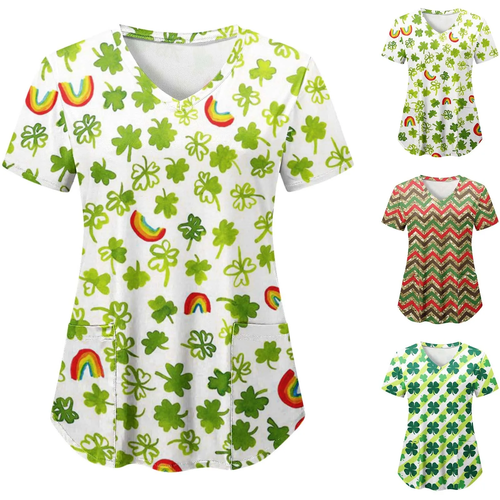 

Женская туника с длинным рукавом, коротким рукавом и V-образным вырезом