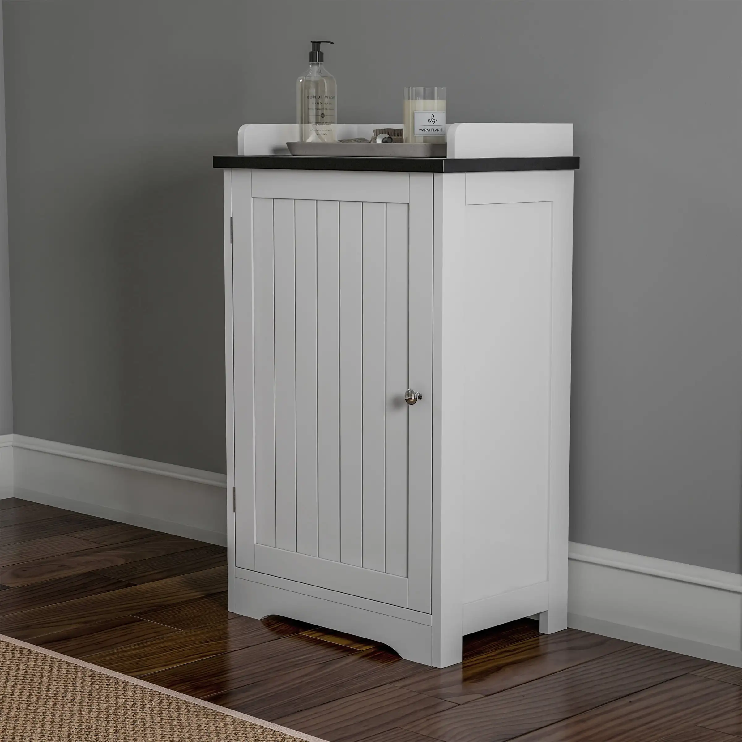 

Free Shipping Bathroom Cabinet – Floor Cupboard for Storage (White)