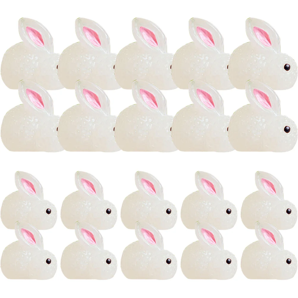 

Bunny Miniature Rabbit Resin Figurine Animal Garden Figurines Mini Statues Tiny Statue Decor Craft Bonsai Cartoon Micro