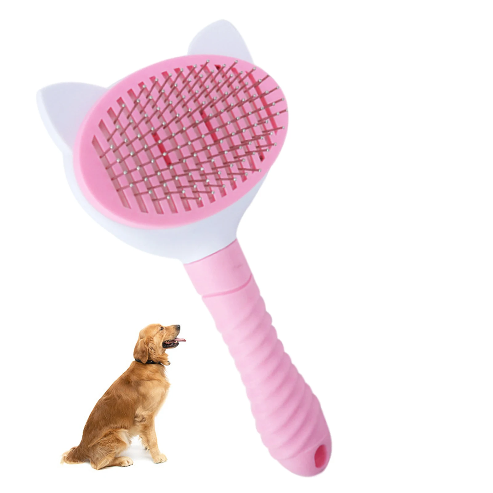 

Pet Cat Comb Dog Grooming Supplies Grooming Comb For Dogs & Cats Pet Hair Comb For Home Grooming Kit--Self Cleaning Removes
