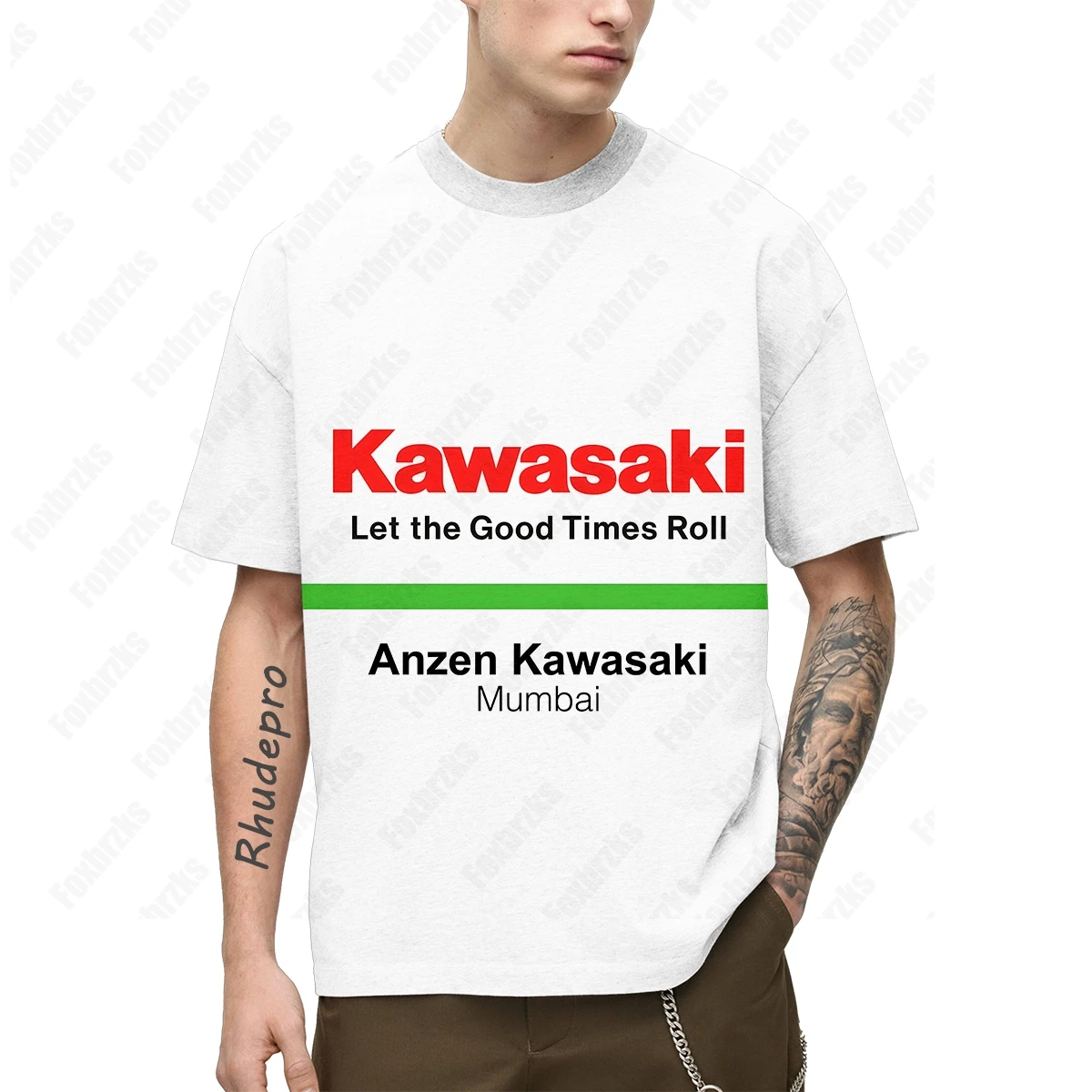 2024 Мужская Летняя Модная Брендовая Универсальная Футболка Kawasaki Ninja Для Езды На