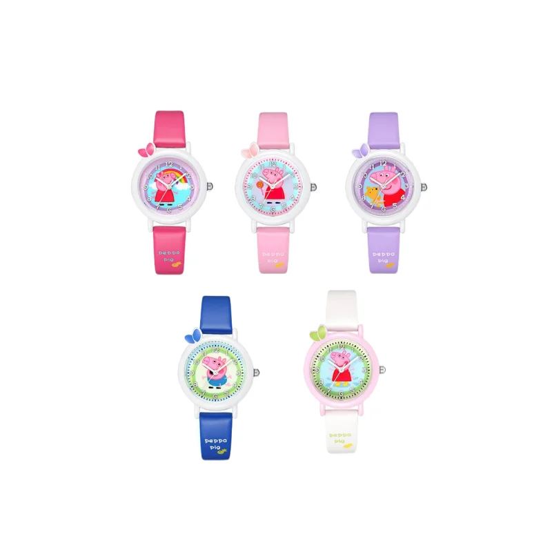 

Детские часы Peppa Pig для девочек, водонепроницаемые Мультяшные Игрушки для малышей, милая девочка, ученик начальной школы, персонализированн...