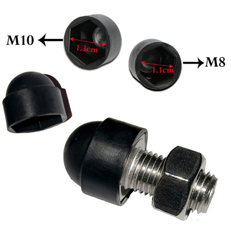 

10 Pcs Car M8 M10 Plastic Metric Dome Bolts Nuts Head Caps Cover Hex Screws Car Accessories