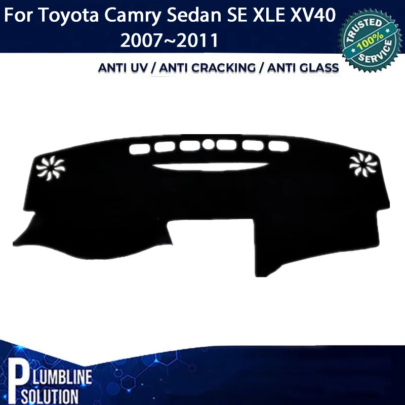 Фото Защитный коврик для приборной панели с защитой от ультрафиолета для Toyota Camry Sedan SE XLE XV40, аксессуары для центральной консоли, солнцезащитный козырек №1