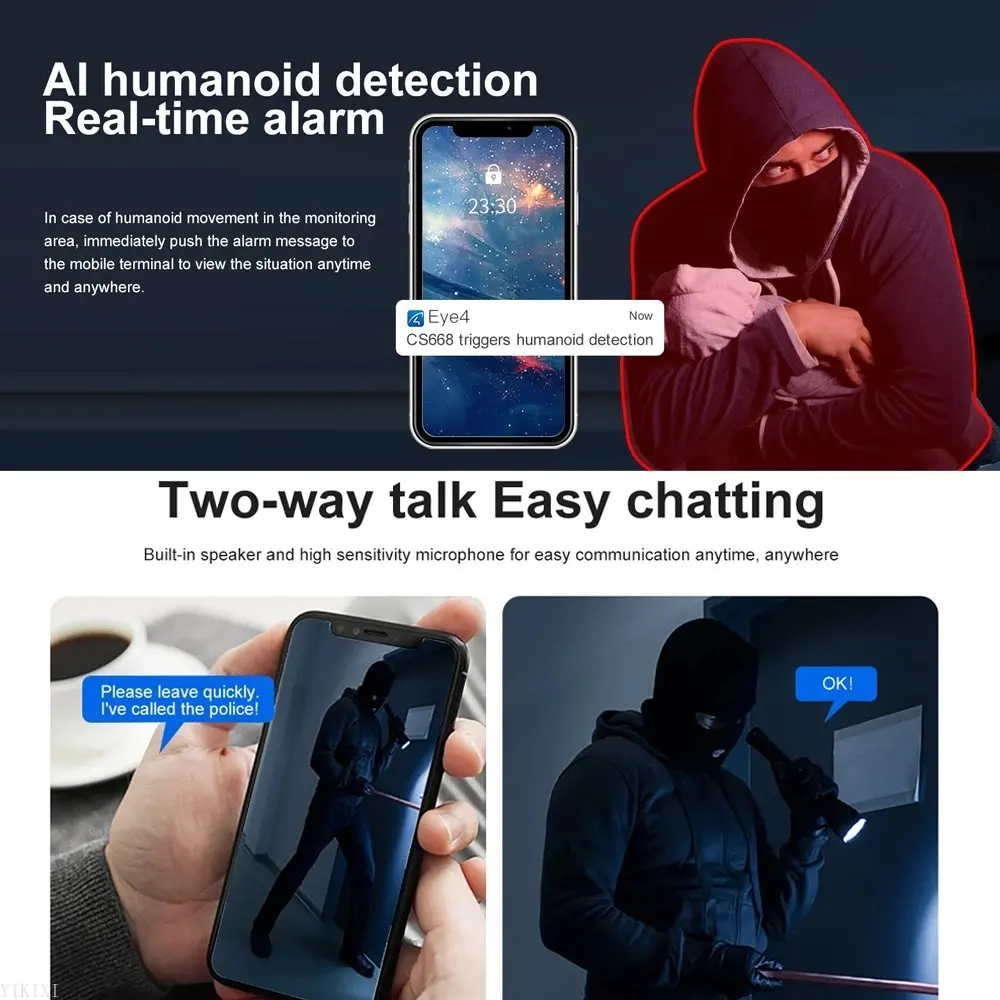 Pаспродажа Беспроводная уличная камера видеонаблюдения на солнечной батарее, 4g, Wi-Fi, 360 Ptz