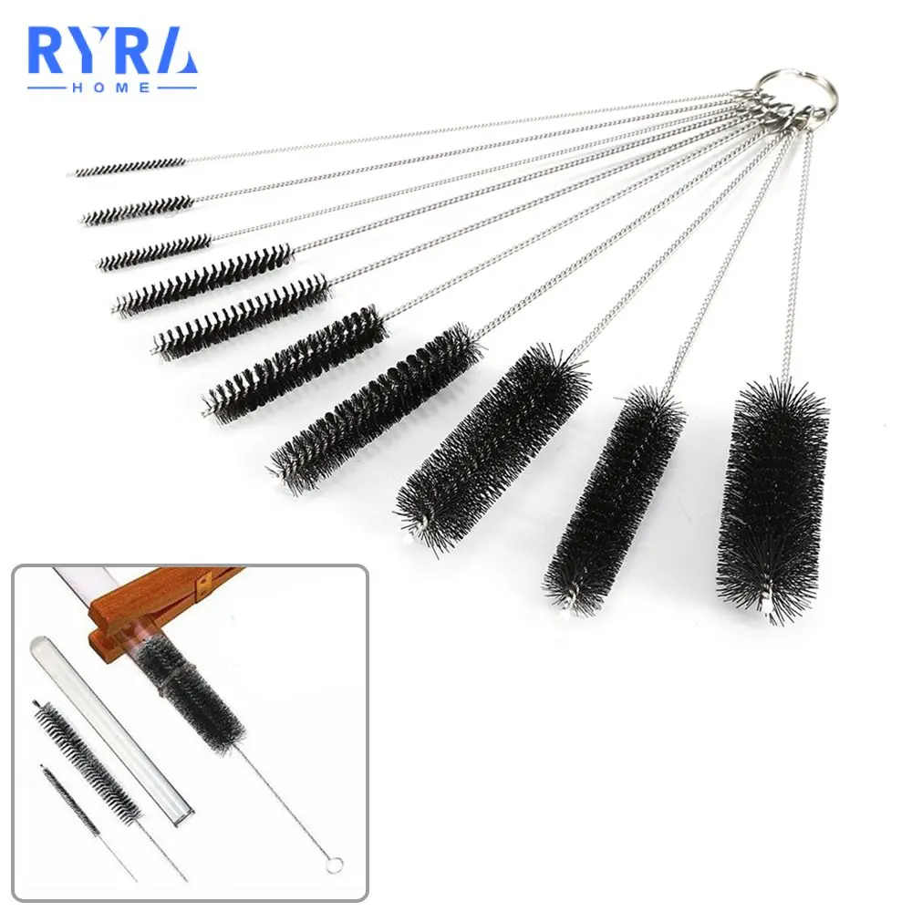 

10pcs Cleaning Supplies Nylon Tube Brushes Straw Set For Drinking Straws Glasses Keyboards Jewelry Cleaning Brushes Clean Tools