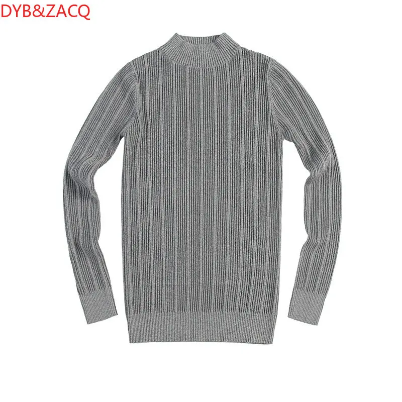 Autumn and Winter Mens Fashion Striped Boutique Wool Blend Casual Round Neck Knitted Sweaters / Mens Slim Warm Sweater