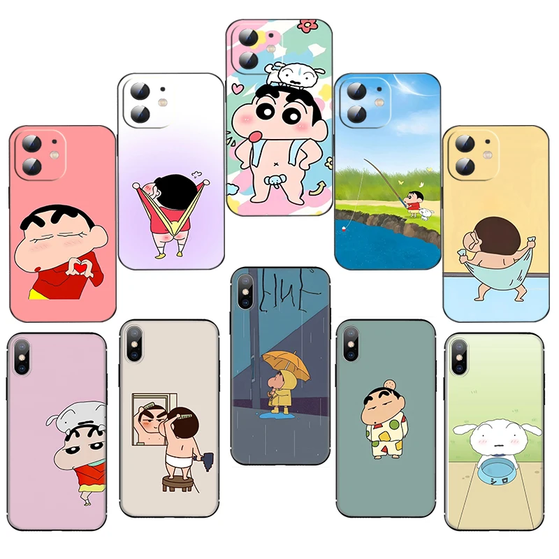Мягкий силиконовый чехол X66 Anime S-Shinchan для Xiaomi Mi F1 9T Pro A1 5X A2 Lite A3 CC9E 10T 11T 12Pro 12X Caver