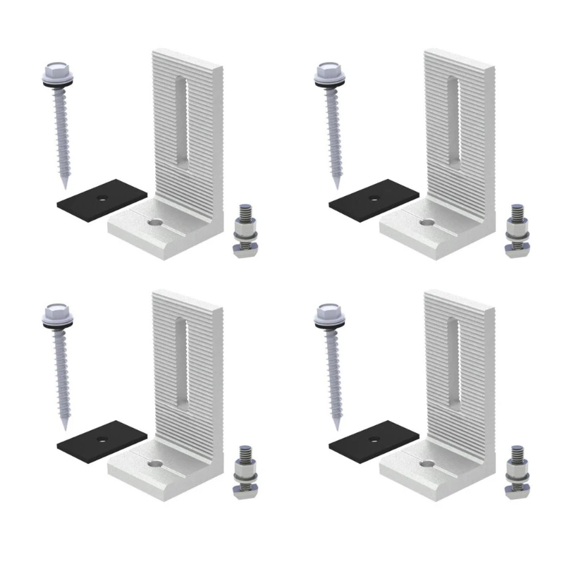 

Aluminum Solar Panel Mounting Bracket Roof Mount L Bracket Solar PV Bracket Solar System Installation Bracket Drop Shipping