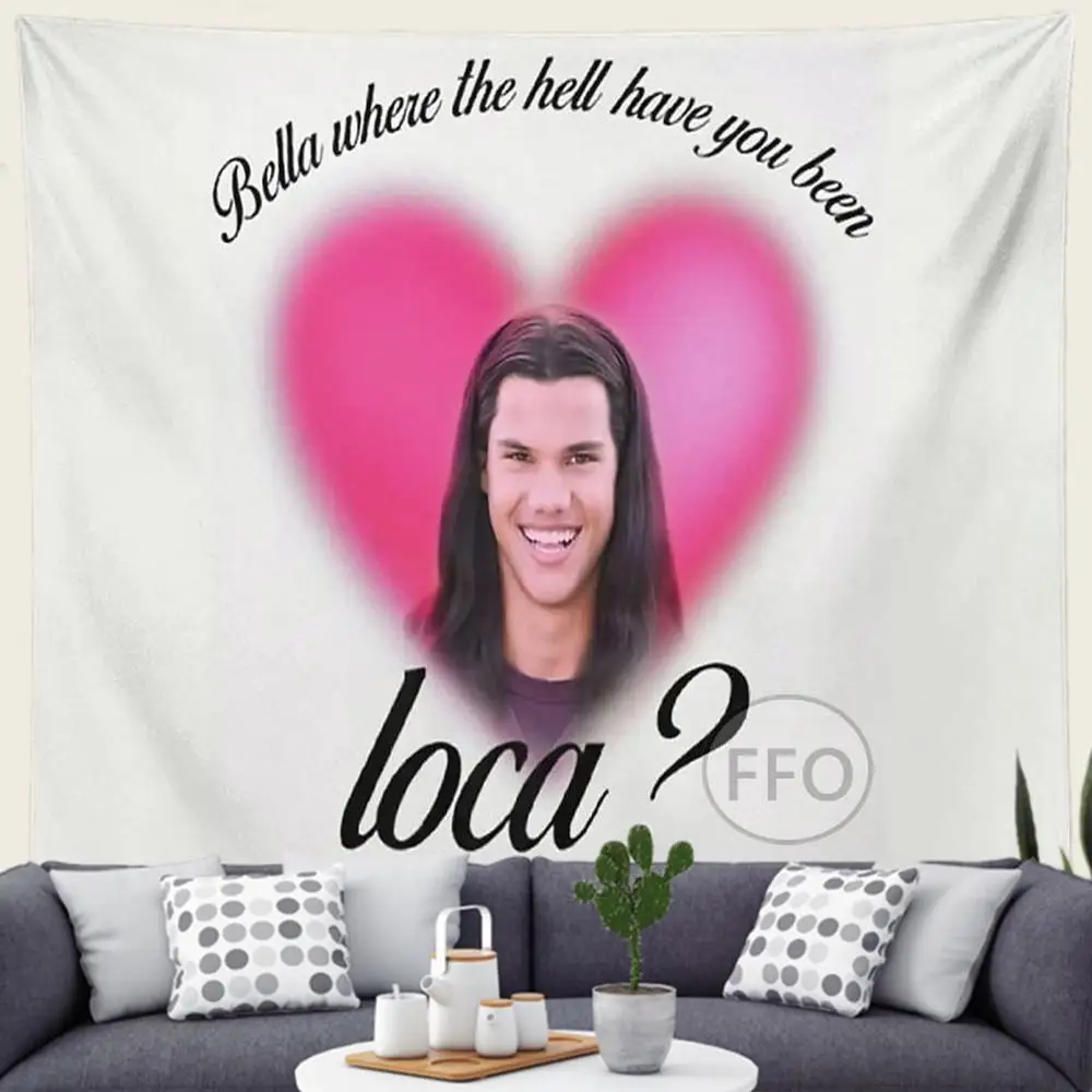 

Настенный гобелен с надписью Love Pink Bella You Been Loca, Забавный мем, гобелен, эстетический Декор для комнаты вечерние Tapiz