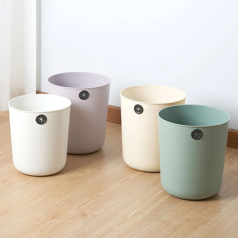 8/12л Портативный Многоразовый Пластиковый Мусорный Бак Креативная Круглая Форма