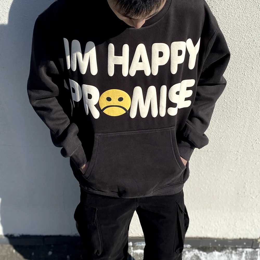

3D Letter Foam Puff Fleece Hooded Sweatshirt for Men and Women Pullovers Baggy Y2k Ropa Hombre Sudaderas Stranger Things Hoodies